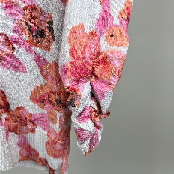 INC Elegant Dressy Floral Summer Cardigan Pink White Coral Small We wear Pink - Picture 4 of 8